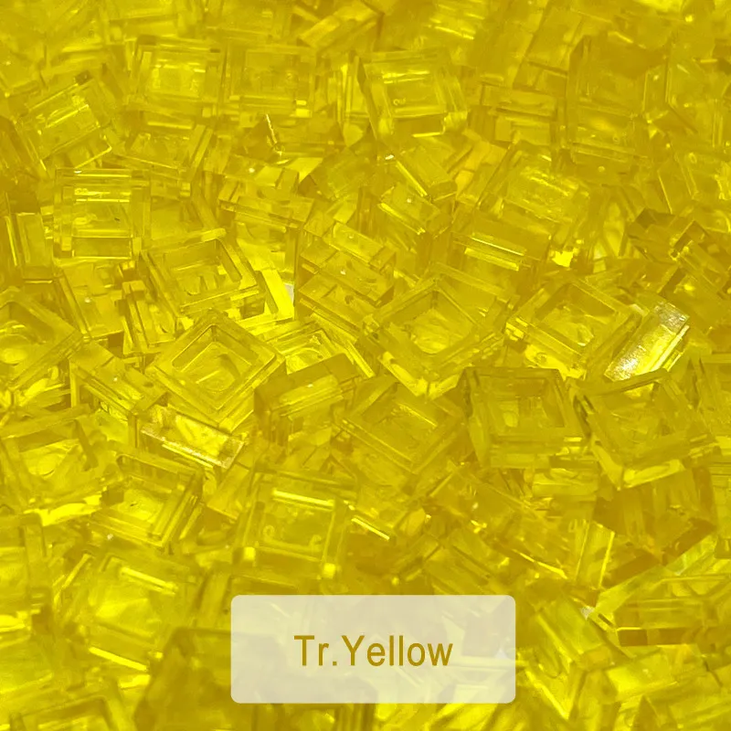 200PCS 1x1 Bricks Flat Tile Smooth 1*1 Building Blocks DIY Educational Creative Parts Toy for Kids Compatible 3070