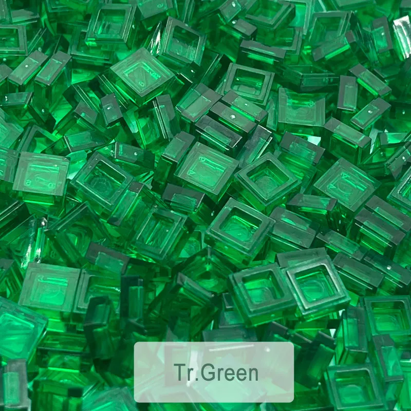 200PCS 1x1 Bricks Flat Tile Smooth 1*1 Building Blocks DIY Educational Creative Parts Toy for Kids Compatible 3070