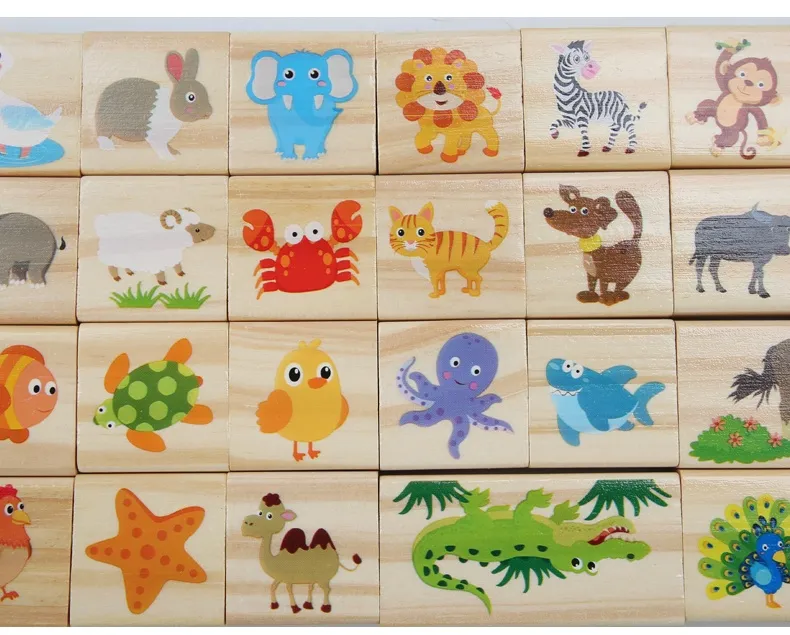 Wooden DIY Puzzle Blocks for Boys And Girls Montessori Stacking Blocks Colorful Educational Creative Toys Enlightenment Thinking