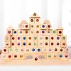 DIY Blocks Sparkling Acrylic Toy Kids Wooden Montessori Rainbow Gem Stacking Blocks Colorful Educational Wooden Creative Toys