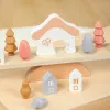 Montessori Wooden Tree Toys Animal Balance Stacking Building Block Game Early Childhood Education Creative Game for Toddler 1-3