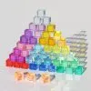 Acrylic Lucent Stacking Cube Building Blocks Transparent Toys for Children Indoor Outdoor Play Game Kids Early Educational Toys