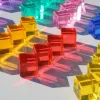 Acrylic Lucent Stacking Cube Building Blocks Transparent Toys for Children Indoor Outdoor Play Game Kids Early Educational Toys