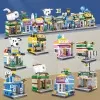 Stackable Building Blocks Toy with 8 Pieces Set for Improving Hands-on Ability of Boys and Girls, Featuring City Street View