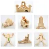 Wooden DIY Puzzle Blocks for Boys And Girls Montessori Stacking Blocks Colorful Educational Creative Toys Enlightenment Thinking