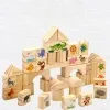 Wooden DIY Puzzle Blocks for Boys And Girls Montessori Stacking Blocks Colorful Educational Creative Toys Enlightenment Thinking