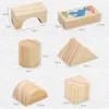 Wooden DIY Puzzle Blocks for Boys And Girls Montessori Stacking Blocks Colorful Educational Creative Toys Enlightenment Thinking