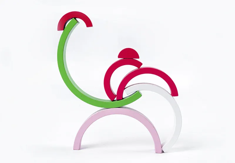 Kids Wooden Toy Montessori Rainbow Building Blocks DIY Creative Stacking Balance Game Educational Toys For Children Kids Gifts