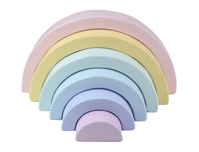 Kids Wooden Toy Montessori Rainbow Building Blocks DIY Creative Stacking Balance Game Educational Toys For Children Kids Gifts