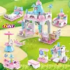 6-in-1 Girls Castle Building Block Kit - Create Unique Structures with Deformable Combinations Compatible