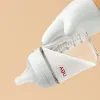 Newborns' wide caliber anti choking glass milk bottle 0-3 months bottle straight body newborn baby bottle