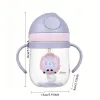 Cartoon Kids Straw Bottles - Animal Pattern Leak-proof Baby Bottles, Durable Lightweight and Suitable for School and Travel