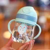 Cartoon Kids Straw Bottles - Animal Pattern Leak-proof Baby Bottles, Durable Lightweight and Suitable for School and Travel