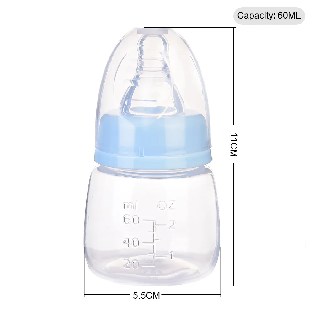 Infant Baby Mini Portable Feeding Nursing Bottle BPA Free Safe Newborn Kids Nursing Care Feeder Fruit Juice Milk Bottles 60ML