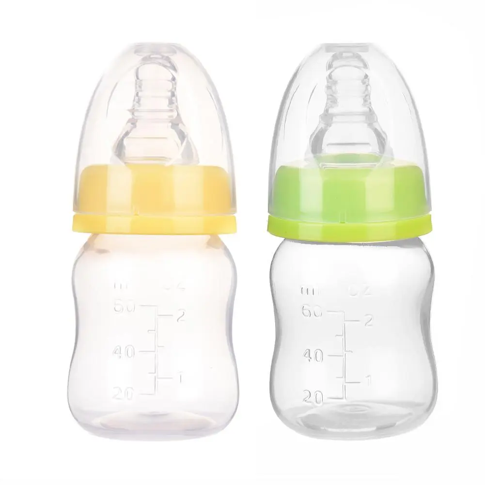 Infant Baby Mini Portable Feeding Nursing Bottle BPA Free Safe Newborn Kids Nursing Care Feeder Fruit Juice Milk Bottles 60ML
