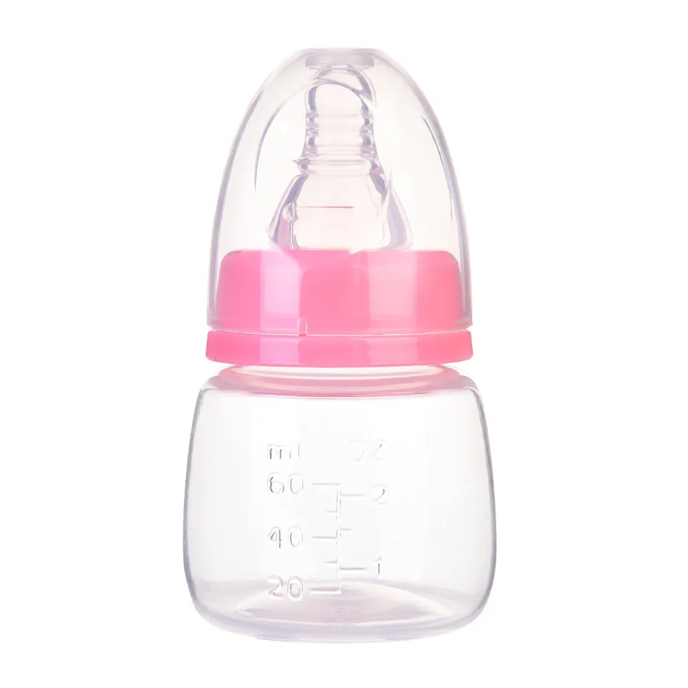 Infant Baby Mini Portable Feeding Nursing Bottle BPA Free Safe Newborn Kids Nursing Care Feeder Fruit Juice Milk Bottles 60ML