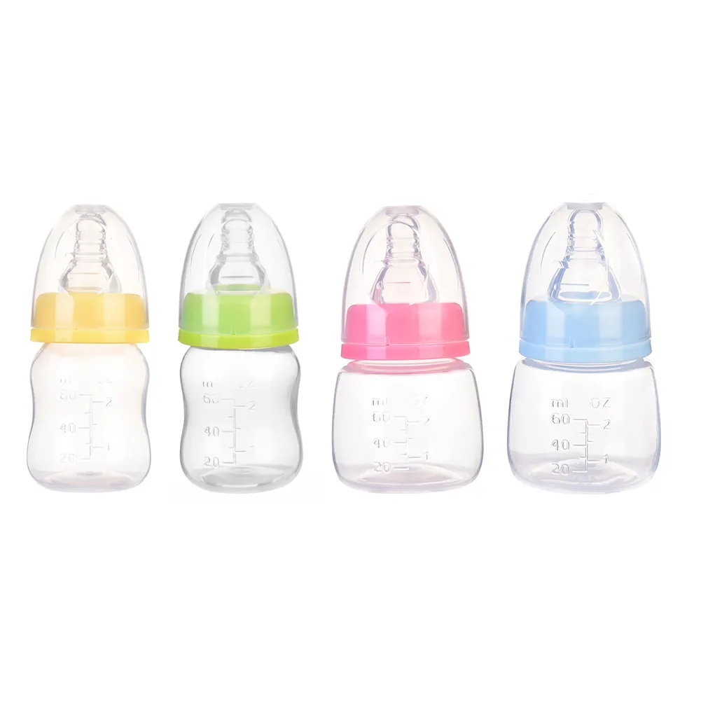 Infant Baby Mini Portable Feeding Nursing Bottle BPA Free Safe Newborn Kids Nursing Care Feeder Fruit Juice Milk Bottles 60ML