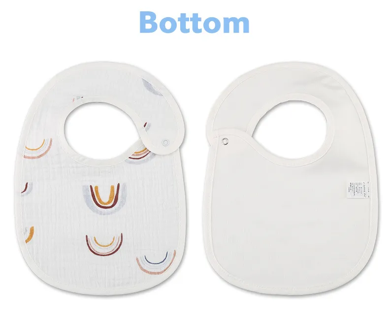 2pcs/set Summer Waterproof Baby Bibs New Cute Cotton Infant Bib Newborn Burp Cloths for Kids Boy Girl Soft Feeding Saliva Towel