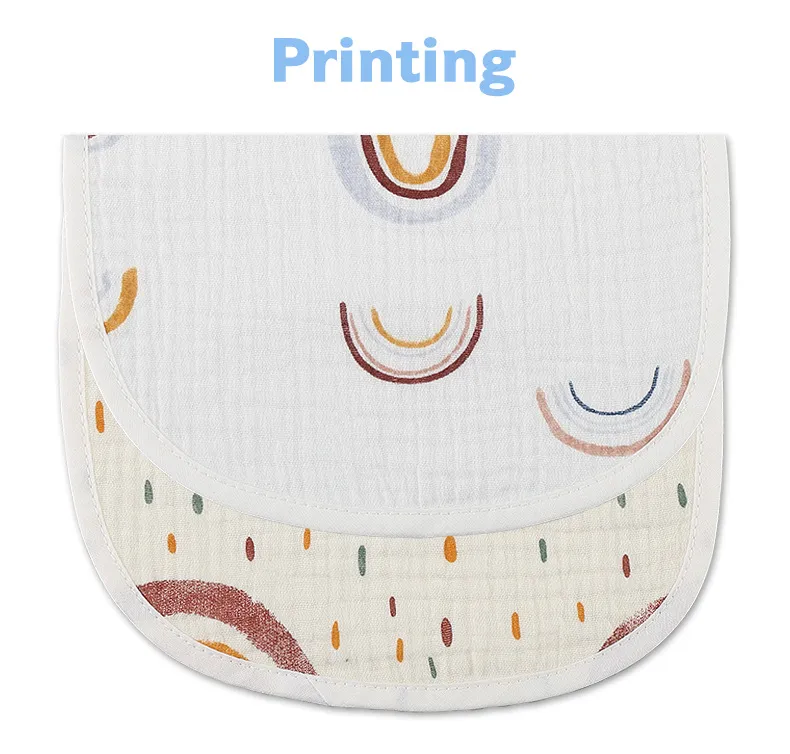 2pcs/set Summer Waterproof Baby Bibs New Cute Cotton Infant Bib Newborn Burp Cloths for Kids Boy Girl Soft Feeding Saliva Towel