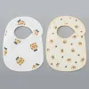2pcs/set Summer Waterproof Baby Bibs New Cute Cotton Infant Bib Newborn Burp Cloths for Kids Boy Girl Soft Feeding Saliva Towel
