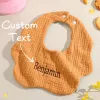 Personalized Custom name Embroidered Newborn letter Nursery Baby bib burp cloth Flower shape Gifts for Boy Girl