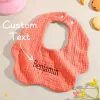 Personalized Custom name Embroidered Newborn letter Nursery Baby bib burp cloth Flower shape Gifts for Boy Girl
