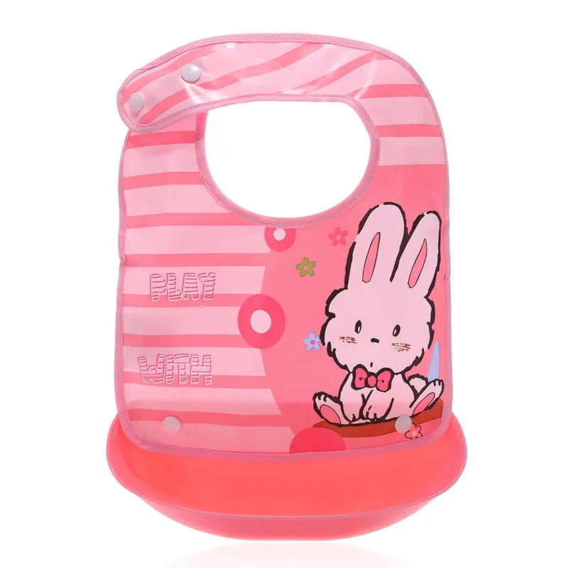 Mother Kids Baby Clothing Accessories Bibs Burp Cloths EVA Waterproof Unisex Infants Cartoon Feeding Cloth Saliva Towel Apron