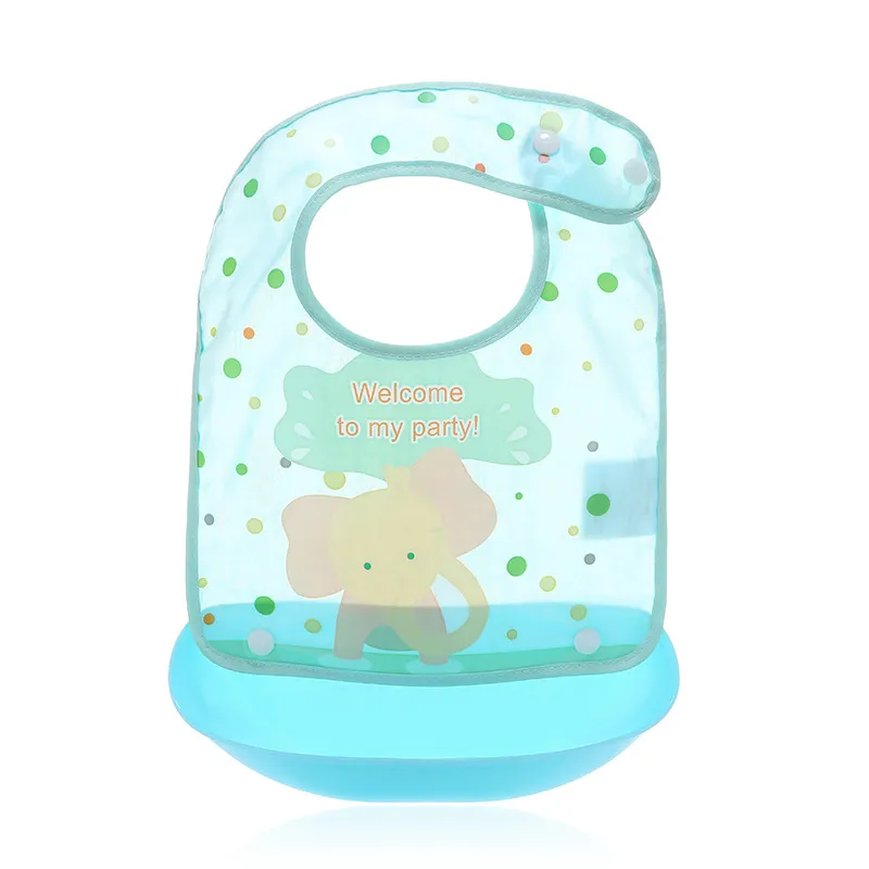 Mother Kids Baby Clothing Accessories Bibs Burp Cloths EVA Waterproof Unisex Infants Cartoon Feeding Cloth Saliva Towel Apron