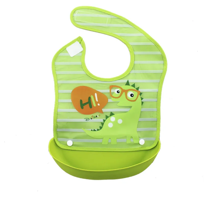Mother Kids Baby Clothing Accessories Bibs Burp Cloths EVA Waterproof Unisex Infants Cartoon Feeding Cloth Saliva Towel Apron