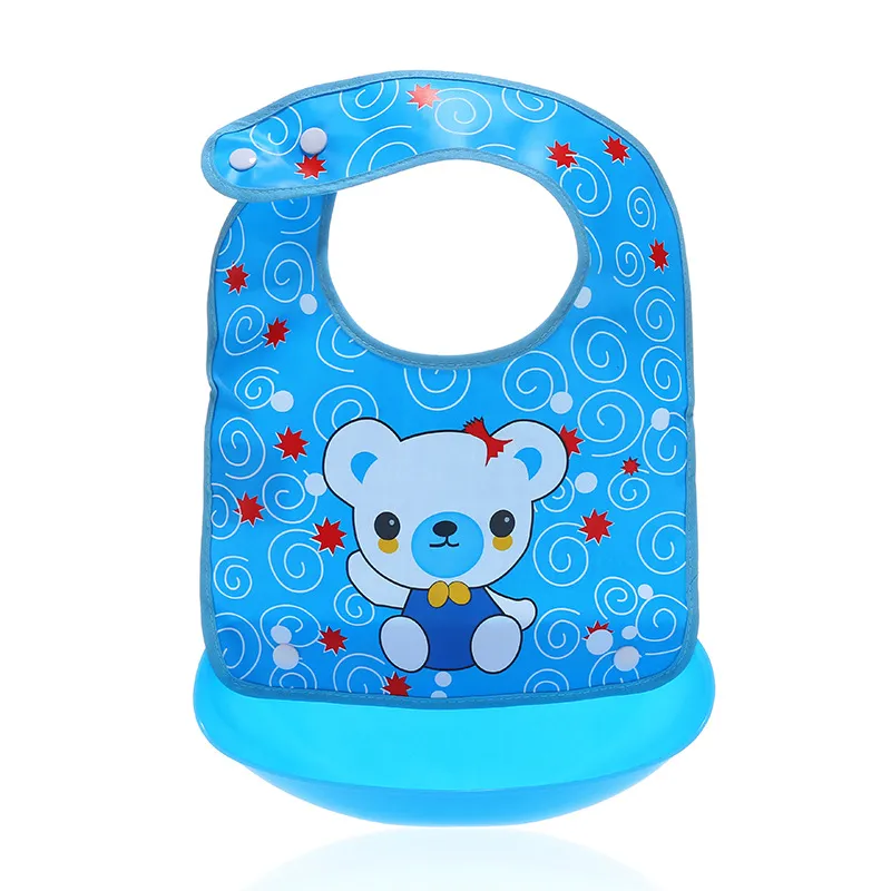 Mother Kids Baby Clothing Accessories Bibs Burp Cloths EVA Waterproof Unisex Infants Cartoon Feeding Cloth Saliva Towel Apron
