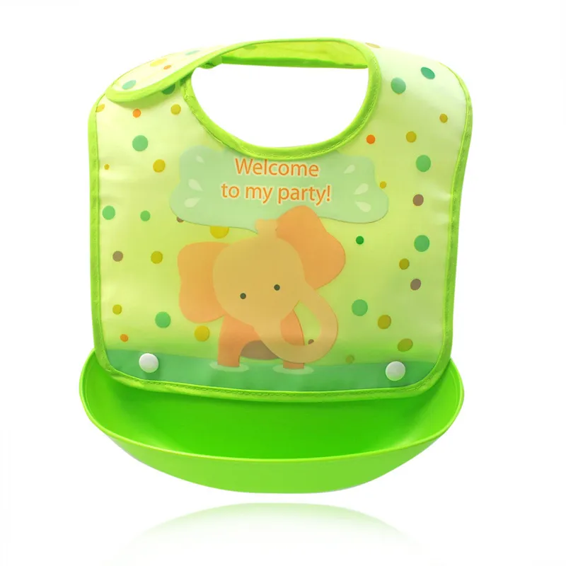 Mother Kids Baby Clothing Accessories Bibs Burp Cloths EVA Waterproof Unisex Infants Cartoon Feeding Cloth Saliva Towel Apron