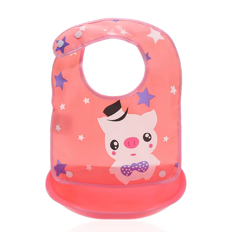 Mother Kids Baby Clothing Accessories Bibs Burp Cloths EVA Waterproof Unisex Infants Cartoon Feeding Cloth Saliva Towel Apron