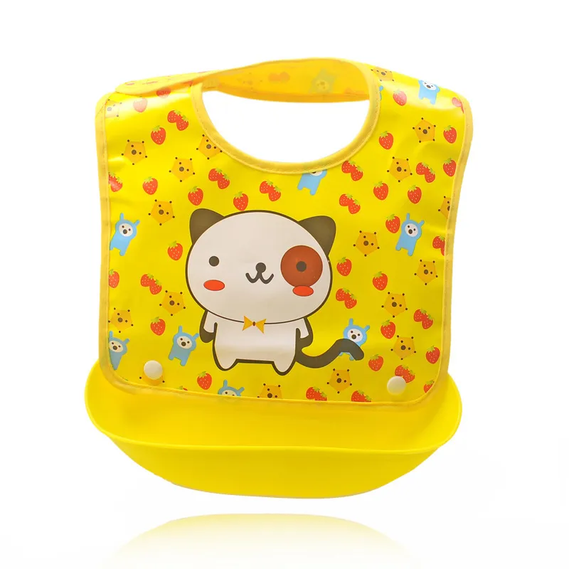 Mother Kids Baby Clothing Accessories Bibs Burp Cloths EVA Waterproof Unisex Infants Cartoon Feeding Cloth Saliva Towel Apron