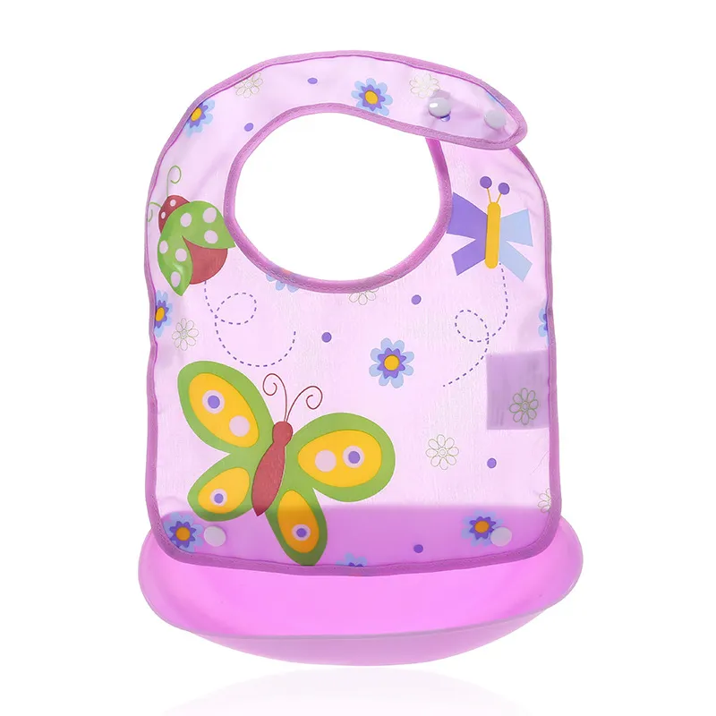 Mother Kids Baby Clothing Accessories Bibs Burp Cloths EVA Waterproof Unisex Infants Cartoon Feeding Cloth Saliva Towel Apron