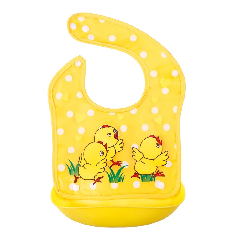 Mother Kids Baby Clothing Accessories Bibs Burp Cloths EVA Waterproof Unisex Infants Cartoon Feeding Cloth Saliva Towel Apron