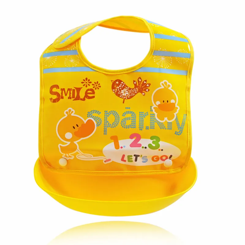 Mother Kids Baby Clothing Accessories Bibs Burp Cloths EVA Waterproof Unisex Infants Cartoon Feeding Cloth Saliva Towel Apron