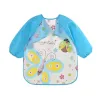 0-3 Years Baby EVA Waterproof Anti-dirty Bib Long Sleeve Strap Coat Dirt Proof Soft Feeding Bib Cute Cartoon Pattern Burp Cloths