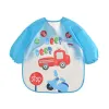 0-3 Years Baby EVA Waterproof Anti-dirty Bib Long Sleeve Strap Coat Dirt Proof Soft Feeding Bib Cute Cartoon Pattern Burp Cloths