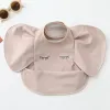 Baby Bibs INS Nordic Style Angel Feed Pocket Burp Girl Boy Infant Meals Bib Waterproof Easy Clean Cute Elephant Bibs Soft PU