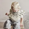 Baby Bibs INS Nordic Style Angel Feed Pocket Burp Girl Boy Infant Meals Bib Waterproof Easy Clean Cute Elephant Bibs Soft PU