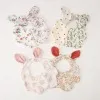 0-18 Months Baby Feeding Cute Rabbit Ear Baby Bib Baby Burp Cloths for Girls Boys Teething Bebe Bib Newborn Bibs Fits Babies