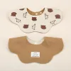 Wholesale Pure Cotton Printed Six-layer 360 Rotatable Baby Feeding Bibs Toddler Saliva Towel Infant two-sided Baby Bibs