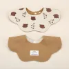 Wholesale Pure Cotton Printed Six-layer 360 Rotatable Baby Feeding Bibs Toddler Saliva Towel Infant two-sided Baby Bibs