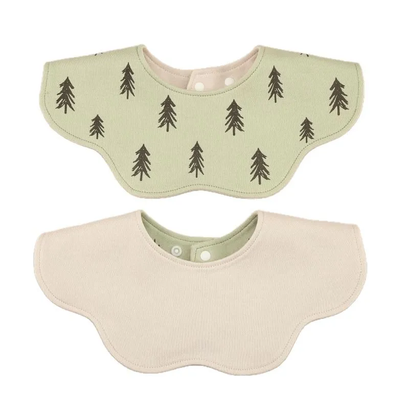 Wholesale Pure Cotton Printed Six-layer 360 Rotatable Baby Feeding Bibs Toddler Saliva Towel Infant two-sided Baby Bibs