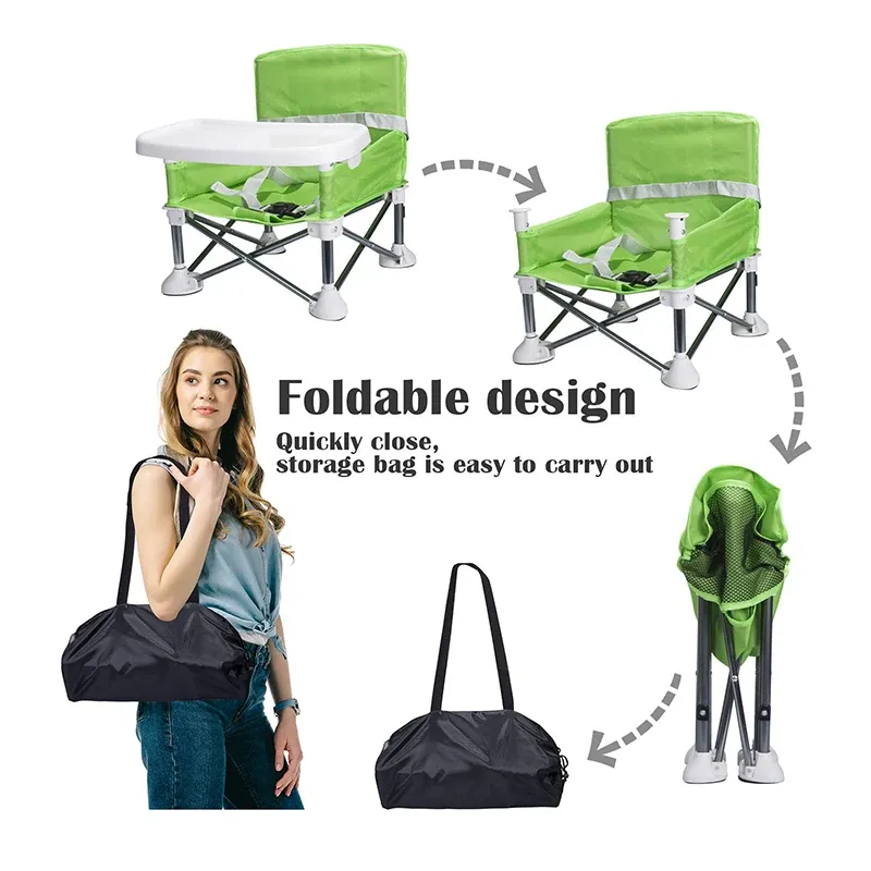Baby Seat Dining Chair Portable Travel Folding Foldable Feeding Chair for Kids Outdoor Beach Seat Bebe Booster Seats Baby Chair