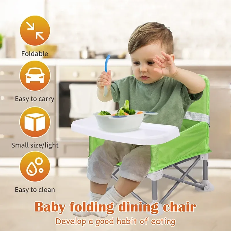 Baby Seat Dining Chair Portable Travel Folding Foldable Feeding Chair for Kids Outdoor Beach Seat Bebe Booster Seats Baby Chair