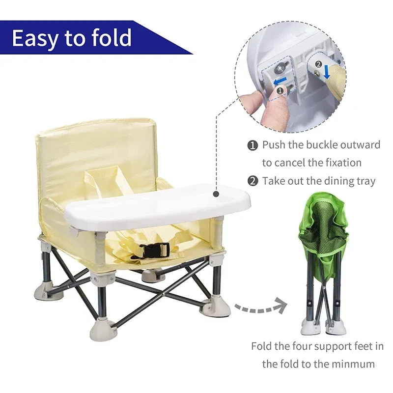 Baby Seat Dining Chair Portable Travel Folding Foldable Feeding Chair for Kids Outdoor Beach Seat Bebe Booster Seats Baby Chair