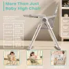Baby Folding Booster Seat High Chair For Dining, Baby Toddler Portable Feeding Seat for Children 6 Months to 3 Years Approx
