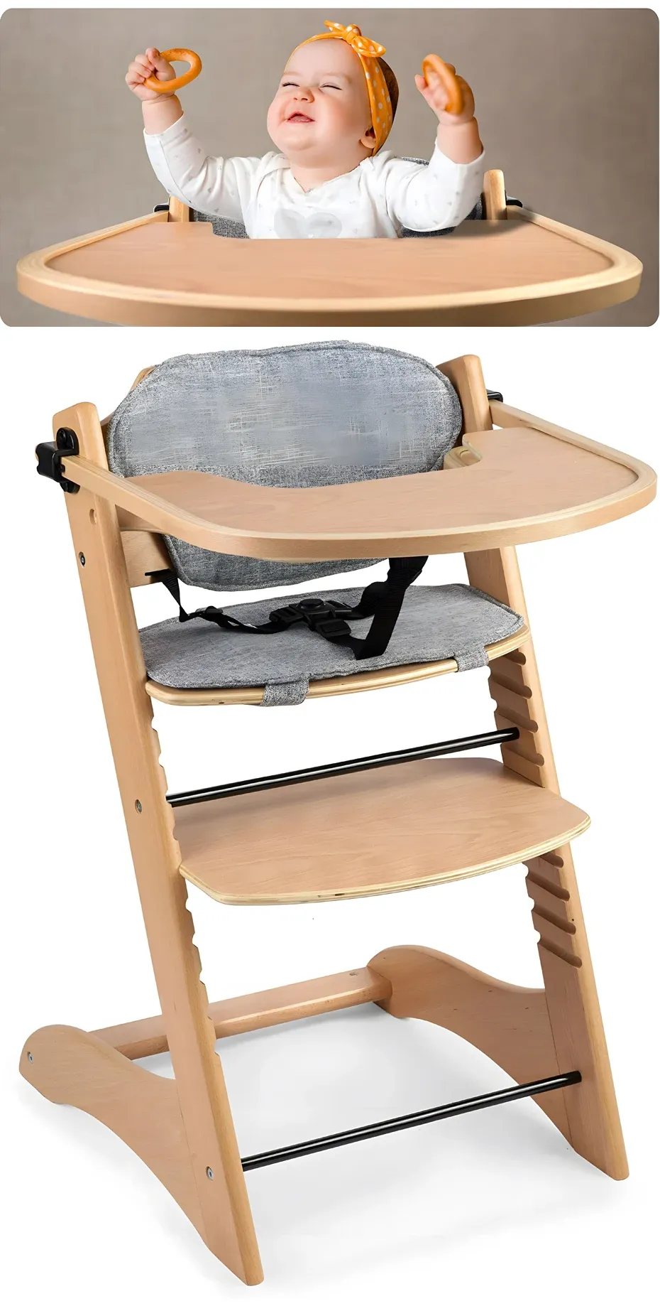 Dining Chairs Baby Feeding Chair Solid Wood Baby Dining High Chair For Babe Chair Multifunctional Baby Chaise Enfant