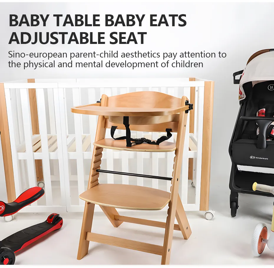 Dining Chairs Baby Feeding Chair Solid Wood Baby Dining High Chair For Babe Chair Multifunctional Baby Chaise Enfant